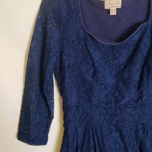 Beautiful Blue Lace Dress with bow in back